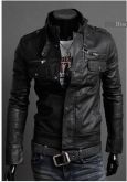 Jaqueta De Couro Pu Masculina, Motociclista.**frete Grátis**