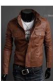Jaqueta De Couro Pu Masculina, Motociclista.**frete Grátis**